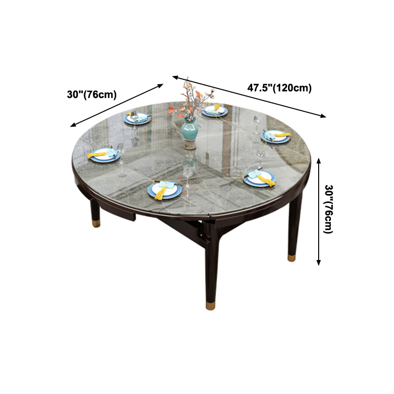 Luxury Style Dining Table 4 Legs Extendable Table with Sintered Stone Clearhalo ' dining_table' 'Dining Tables & Seating' 'Dining Tables' 'furn' 'furn_dining_table' 'Furniture' 'furniture_dining_table' 'Kitchen & Dining Furniture' 'kitchen&dining_furn' 'kitchen' 'kitchen_dining_table' 4111648