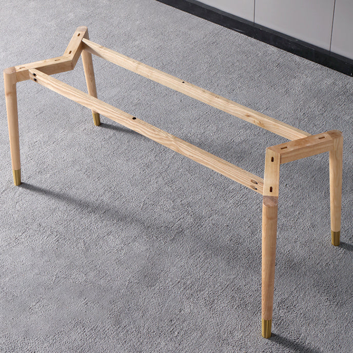 Rectangle 4 Legs Mid-Century Table White Fixed Table with Sintered Stone Clearhalo ' dining_table' 'Dining Tables & Seating' 'Dining Tables' 'furn' 'furn_dining_table' 'Furniture' 'furniture_dining_table' 'Kitchen & Dining Furniture' 'kitchen&dining_furn' 'kitchen' 'kitchen_dining_table' 4111673