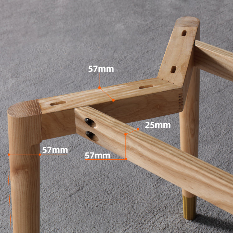 Rectangle 4 Legs Mid-Century Table White Fixed Table with Sintered Stone Clearhalo ' dining_table' 'Dining Tables & Seating' 'Dining Tables' 'furn' 'furn_dining_table' 'Furniture' 'furniture_dining_table' 'Kitchen & Dining Furniture' 'kitchen&dining_furn' 'kitchen' 'kitchen_dining_table' 4111674