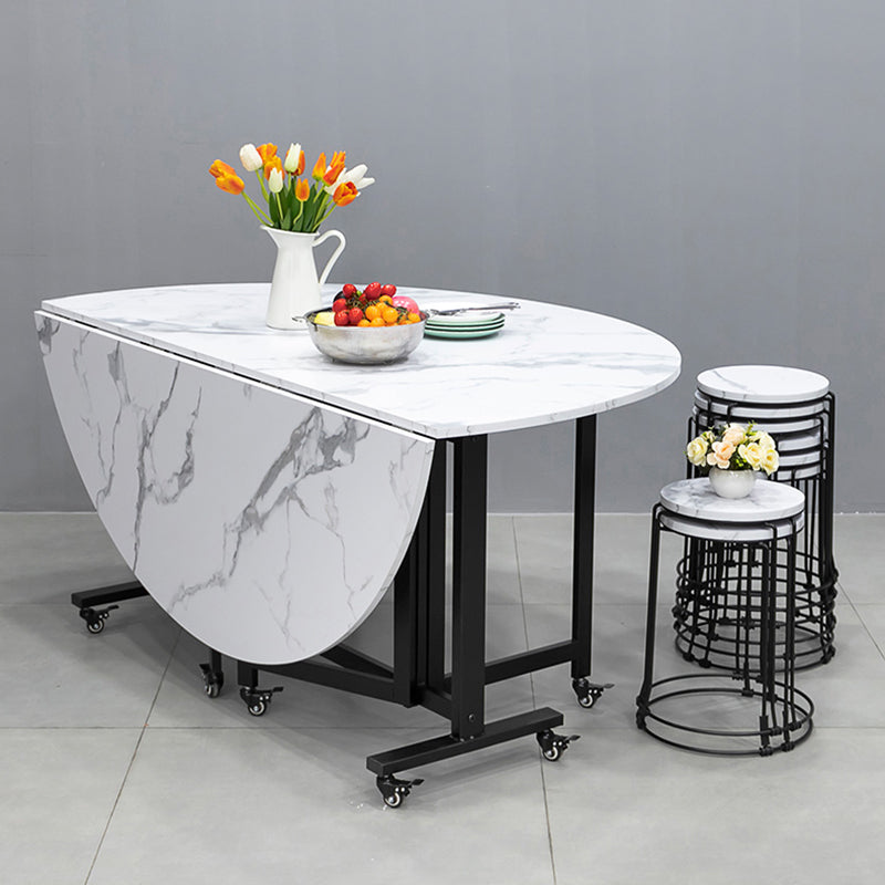 Round Dining Table Mid-Century Style Trestle Base Table for Dining Room Clearhalo ' dining_table' 'Dining Tables & Seating' 'Dining Tables' 'Furniture' 'furniture_dining_table' 'Kitchen & Dining Furniture' 'kitchen&dining_furn' 'kitchen' 'kitchen_dining_table' 4111711