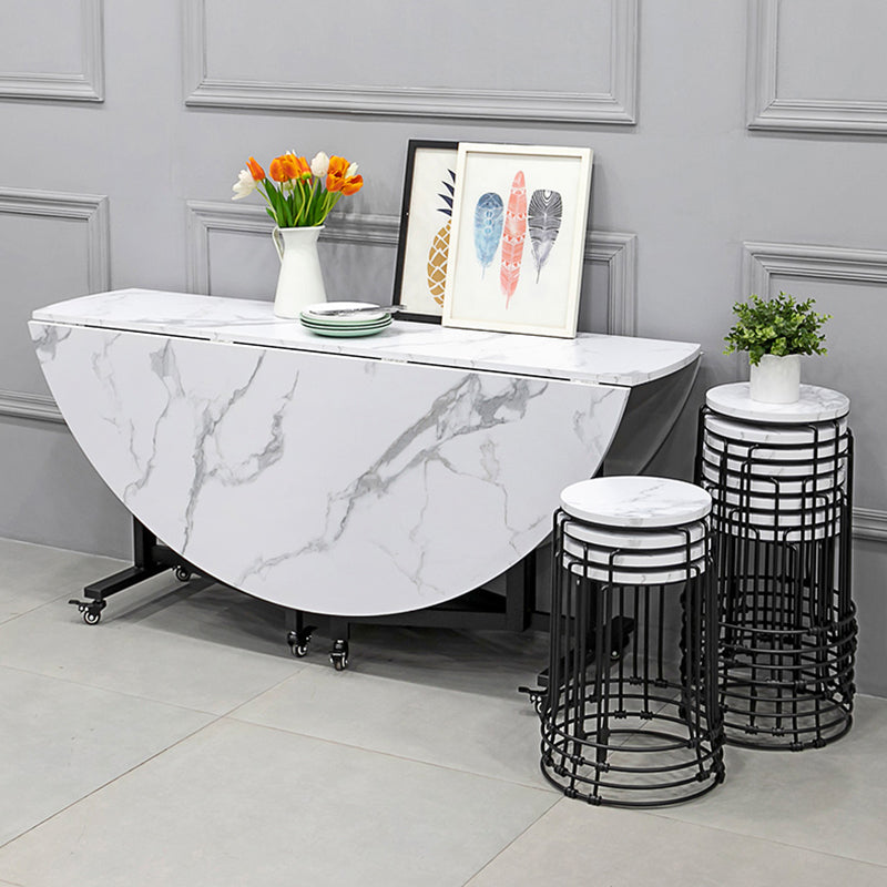 Round Dining Table Mid-Century Style Trestle Base Table for Dining Room Clearhalo ' dining_table' 'Dining Tables & Seating' 'Dining Tables' 'Furniture' 'furniture_dining_table' 'Kitchen & Dining Furniture' 'kitchen&dining_furn' 'kitchen' 'kitchen_dining_table' 4111715