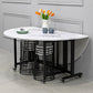 Round Dining Table Mid-Century Style Trestle Base Table for Dining Room Clearhalo ' dining_table' 'Dining Tables & Seating' 'Dining Tables' 'Furniture' 'furniture_dining_table' 'Kitchen & Dining Furniture' 'kitchen&dining_furn' 'kitchen' 'kitchen_dining_table' 4111716