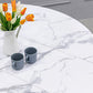 Round Dining Table Mid-Century Style Trestle Base Table for Dining Room Clearhalo ' dining_table' 'Dining Tables & Seating' 'Dining Tables' 'Furniture' 'furniture_dining_table' 'Kitchen & Dining Furniture' 'kitchen&dining_furn' 'kitchen' 'kitchen_dining_table' 4111718