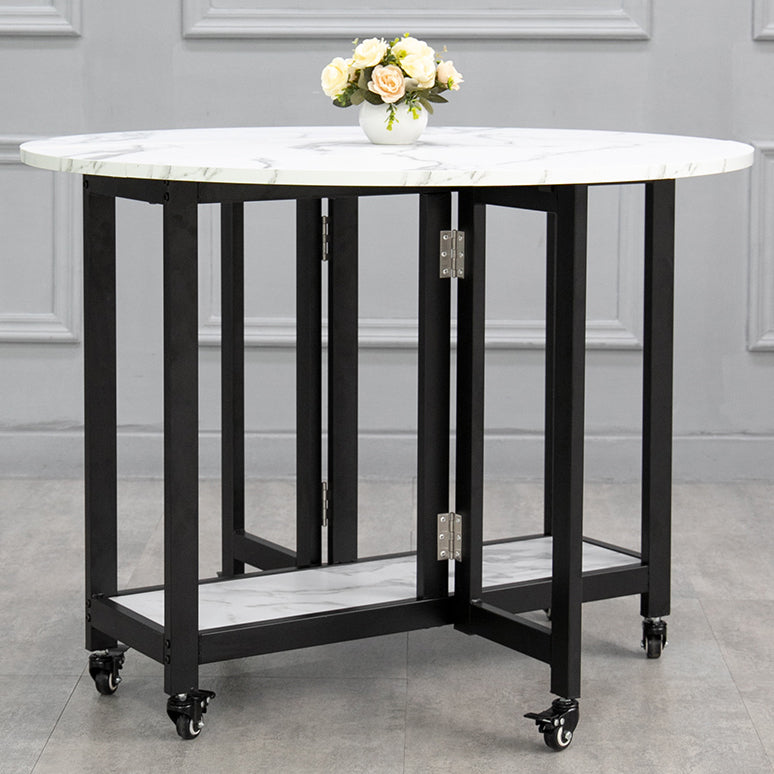 Round Dining Table Mid-Century Style Trestle Base Table for Dining Room Clearhalo ' dining_table' 'Dining Tables & Seating' 'Dining Tables' 'Furniture' 'furniture_dining_table' 'Kitchen & Dining Furniture' 'kitchen&dining_furn' 'kitchen' 'kitchen_dining_table' 4111724