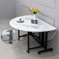 Round Dining Table Mid-Century Style Trestle Base Table for Dining Room Clearhalo ' dining_table' 'Dining Tables & Seating' 'Dining Tables' 'Furniture' 'furniture_dining_table' 'Kitchen & Dining Furniture' 'kitchen&dining_furn' 'kitchen' 'kitchen_dining_table' 4111727