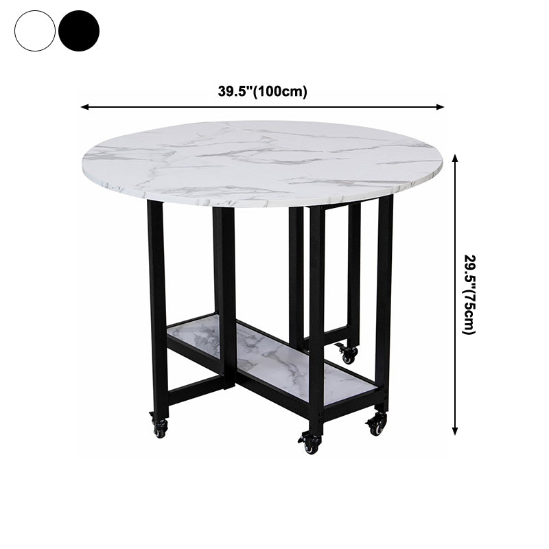 Round Dining Table Mid-Century Style Trestle Base Table for Dining Room Clearhalo ' dining_table' 'Dining Tables & Seating' 'Dining Tables' 'Furniture' 'furniture_dining_table' 'Kitchen & Dining Furniture' 'kitchen&dining_furn' 'kitchen' 'kitchen_dining_table' 4111728