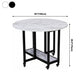 Round Dining Table Mid-Century Style Trestle Base Table for Dining Room Clearhalo ' dining_table' 'Dining Tables & Seating' 'Dining Tables' 'Furniture' 'furniture_dining_table' 'Kitchen & Dining Furniture' 'kitchen&dining_furn' 'kitchen' 'kitchen_dining_table' 4111730
