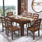 Minimalist Solid Wood Round Table Standard Extendable Dining Table with 4 Legs Base Clearhalo ' dining_table' 'Dining Tables & Seating' 'Dining Tables' 'furn' 'furn_dining_table' 'Furniture' 'furniture_dining_table' 'Kitchen & Dining Furniture' 'kitchen&dining_furn' 'kitchen' 'kitchen_dining_table' 4111732