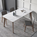 Sintered Stone Rectangle Table Medieval Modern White Table with 4 Legs for Restaurant Clearhalo ' dining_table' 'Dining Tables & Seating' 'Dining Tables' 'furn' 'furn_dining_table' 'Furniture' 'furniture_dining_table' 'Kitchen & Dining Furniture' 'kitchen&dining_furn' 'kitchen' 'kitchen_dining_table' 4111747