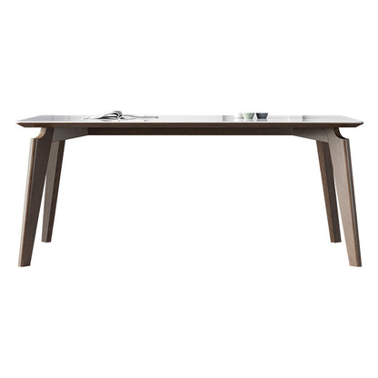 Sintered Stone Rectangle Table Medieval Modern White Table with 4 Legs for Restaurant Without Chairs Clearhalo ' dining_table' 'Dining Tables & Seating' 'Dining Tables' 'furn' 'furn_dining_table' 'Furniture' 'furniture_dining_table' 'Kitchen & Dining Furniture' 'kitchen&dining_furn' 'kitchen' 'kitchen_dining_table' 4111749