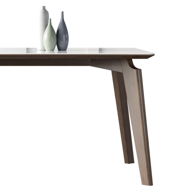 Sintered Stone Rectangle Table Medieval Modern White Table with 4 Legs for Restaurant Clearhalo ' dining_table' 'Dining Tables & Seating' 'Dining Tables' 'furn' 'furn_dining_table' 'Furniture' 'furniture_dining_table' 'Kitchen & Dining Furniture' 'kitchen&dining_furn' 'kitchen' 'kitchen_dining_table' 4111750