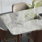 Sintered Stone Dining Table Mid-Century Style 4 Legs Rectangle Table for Dining Room Clearhalo ' dining_table' 'Dining Tables & Seating' 'Dining Tables' 'furn' 'furn_dining_table' 'Furniture' 'furniture_dining_table' 'Kitchen & Dining Furniture' 'kitchen&dining_furn' 'kitchen' 'kitchen_dining_table' 4111793