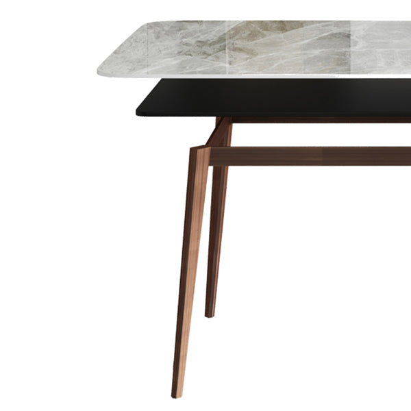 Sintered Stone Dining Table Mid-Century Style 4 Legs Rectangle Table for Dining Room Clearhalo ' dining_table' 'Dining Tables & Seating' 'Dining Tables' 'furn' 'furn_dining_table' 'Furniture' 'furniture_dining_table' 'Kitchen & Dining Furniture' 'kitchen&dining_furn' 'kitchen' 'kitchen_dining_table' 4111796