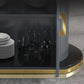 Glam Sintered Stone Top Table Round Shape Standard Dining Table for Kitchen Clearhalo ' dining_table' 'Dining Tables & Seating' 'Dining Tables' 'furn' 'furn_dining_table' 'Furniture' 'furniture_dining_table' 'Kitchen & Dining Furniture' 'kitchen&dining_furn' 'kitchen' 'kitchen_dining_table' 4111811