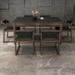Sintered Stone Dining Table Mid-Century Modern Style 4 Legs Base Table for Dining Room Clearhalo ' dining_table' 'Dining Tables & Seating' 'Dining Tables' 'furn' 'furn_dining_table' 'Furniture' 'furniture_dining_table' 'Kitchen & Dining Furniture' 'kitchen&dining_furn' 'kitchen' 'kitchen_dining_table' 4111821