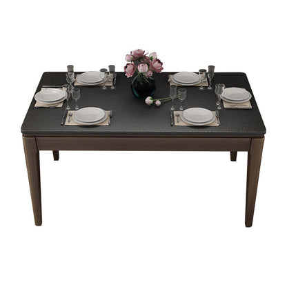 Sintered Stone Dining Table Mid-Century Modern Style 4 Legs Base Table for Dining Room Without Chairs Clearhalo ' dining_table' 'Dining Tables & Seating' 'Dining Tables' 'furn' 'furn_dining_table' 'Furniture' 'furniture_dining_table' 'Kitchen & Dining Furniture' 'kitchen&dining_furn' 'kitchen' 'kitchen_dining_table' 4111823
