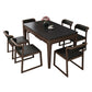 Sintered Stone Dining Table Mid-Century Modern Style 4 Legs Base Table for Dining Room Clearhalo ' dining_table' 'Dining Tables & Seating' 'Dining Tables' 'furn' 'furn_dining_table' 'Furniture' 'furniture_dining_table' 'Kitchen & Dining Furniture' 'kitchen&dining_furn' 'kitchen' 'kitchen_dining_table' 4111825