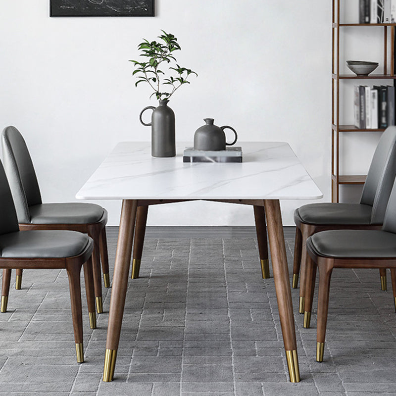 Medieval Modern Rectangle Dining Table Sintered Stone Table with 4 Legs for Restaurant Clearhalo ' dining_table' 'Dining Tables & Seating' 'Dining Tables' 'furn' 'furn_dining_table' 'Furniture' 'furniture_dining_table' 'Kitchen & Dining Furniture' 'kitchen&dining_furn' 'kitchen' 'kitchen_dining_table' 4111848
