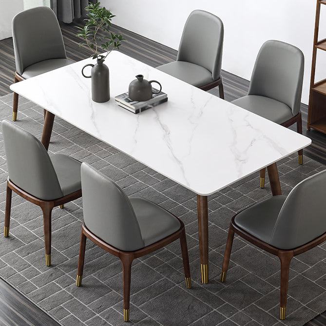 Medieval Modern Rectangle Dining Table Sintered Stone Table with 4 Legs for Restaurant Clearhalo ' dining_table' 'Dining Tables & Seating' 'Dining Tables' 'furn' 'furn_dining_table' 'Furniture' 'furniture_dining_table' 'Kitchen & Dining Furniture' 'kitchen&dining_furn' 'kitchen' 'kitchen_dining_table' 4111849