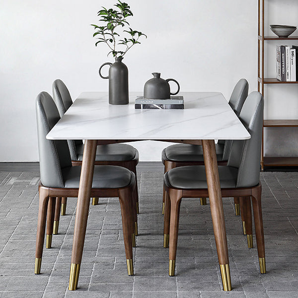 Medieval Modern Rectangle Dining Table Sintered Stone Table with 4 Legs for Restaurant Clearhalo ' dining_table' 'Dining Tables & Seating' 'Dining Tables' 'furn' 'furn_dining_table' 'Furniture' 'furniture_dining_table' 'Kitchen & Dining Furniture' 'kitchen&dining_furn' 'kitchen' 'kitchen_dining_table' 4111856