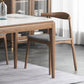Mid-Century Modern Rectangle Dining Table Sintered Stone Table with 4 Legs Wood Base Clearhalo ' dining_table' 'Dining Tables & Seating' 'Dining Tables' 'furn' 'furn_dining_table' 'Furniture' 'furniture_dining_table' 'Kitchen & Dining Furniture' 'kitchen&dining_furn' 'kitchen' 'kitchen_dining_table' 4111870