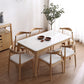 Marble Rectangle Dining Table for Restaurant Medieval Modern Table with Wooden 4 Legs Clearhalo ' dining_table' 'Dining Tables & Seating' 'Dining Tables' 'furn' 'furn_dining_table' 'Furniture' 'furniture_dining_table' 'Kitchen & Dining Furniture' 'kitchen&dining_furn' 'kitchen' 'kitchen_dining_table' 4111881