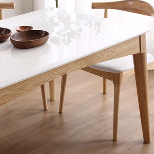 Marble Rectangle Dining Table for Restaurant Medieval Modern Table with Wooden 4 Legs Clearhalo ' dining_table' 'Dining Tables & Seating' 'Dining Tables' 'furn' 'furn_dining_table' 'Furniture' 'furniture_dining_table' 'Kitchen & Dining Furniture' 'kitchen&dining_furn' 'kitchen' 'kitchen_dining_table' 4111888