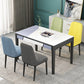 Glass Dining Table Mid-Century Style 4 Legs Base Rectangle Table for Dining Room Clearhalo ' dining_table' 'Dining Tables & Seating' 'Dining Tables' 'furn' 'furn_dining_table' 'Furniture' 'furniture_dining_table' 'Kitchen & Dining Furniture' 'kitchen&dining_furn' 'kitchen' 'kitchen_dining_table' 4111916