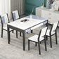 Glass Dining Table Mid-Century Style 4 Legs Base Rectangle Table for Dining Room Clearhalo ' dining_table' 'Dining Tables & Seating' 'Dining Tables' 'furn' 'furn_dining_table' 'Furniture' 'furniture_dining_table' 'Kitchen & Dining Furniture' 'kitchen&dining_furn' 'kitchen' 'kitchen_dining_table' 4111918