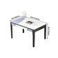 Glass Dining Table Mid-Century Style 4 Legs Base Rectangle Table for Dining Room Clearhalo ' dining_table' 'Dining Tables & Seating' 'Dining Tables' 'furn' 'furn_dining_table' 'Furniture' 'furniture_dining_table' 'Kitchen & Dining Furniture' 'kitchen&dining_furn' 'kitchen' 'kitchen_dining_table' 4111920