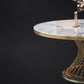 Marble Dining Table Single Pedestal Base Luxury Style Round Table for Dining Room Clearhalo ' dining_table' 'Dining Tables & Seating' 'Dining Tables' 'Furniture' 'furniture_dining_table' 'Kitchen & Dining Furniture' 'kitchen&dining_furn' 'kitchen' 'kitchen_dining_table' 4111929