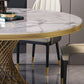 Marble Dining Table Single Pedestal Base Luxury Style Round Table for Dining Room Clearhalo ' dining_table' 'Dining Tables & Seating' 'Dining Tables' 'Furniture' 'furniture_dining_table' 'Kitchen & Dining Furniture' 'kitchen&dining_furn' 'kitchen' 'kitchen_dining_table' 4111931