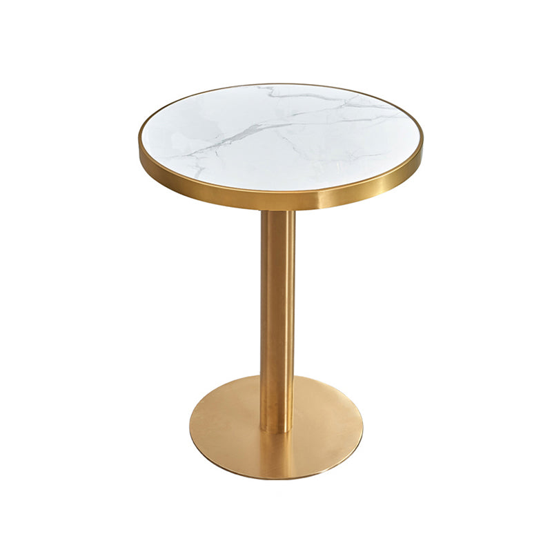 Metal Traditional Luxury Table Pedestal Base Table for Kitchen and Dining Room Round White Without Chairs Clearhalo ' dining_table' 'Dining Tables & Seating' 'Dining Tables' 'furn' 'furn_dining_table' 'Furniture' 'furniture_dining_table' 'Kitchen & Dining Furniture' 'kitchen&dining_furn' 'kitchen' 'kitchen_dining_table' 4111956