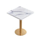 Metal Traditional Luxury Table Pedestal Base Table for Kitchen and Dining Room Square Matte White Without Chairs Clearhalo ' dining_table' 'Dining Tables & Seating' 'Dining Tables' 'furn' 'furn_dining_table' 'Furniture' 'furniture_dining_table' 'Kitchen & Dining Furniture' 'kitchen&dining_furn' 'kitchen' 'kitchen_dining_table' 4111960
