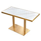 Metal Traditional Luxury Table Pedestal Base Table for Kitchen and Dining Room Rectangle White Without Chairs Clearhalo ' dining_table' 'Dining Tables & Seating' 'Dining Tables' 'furn' 'furn_dining_table' 'Furniture' 'furniture_dining_table' 'Kitchen & Dining Furniture' 'kitchen&dining_furn' 'kitchen' 'kitchen_dining_table' 4111969
