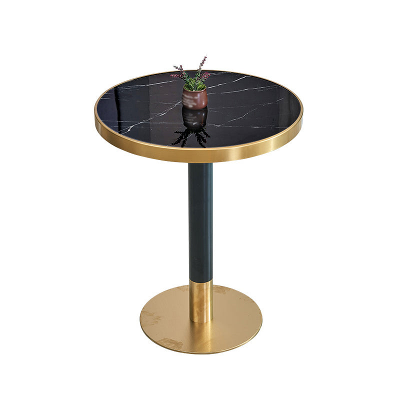 23.6-inch Traditional Luxury Table Dining Metal Pedestal Table Round Black Without Chairs Clearhalo ' dining_table' 'Dining Tables & Seating' 'Dining Tables' 'furn' 'furn_dining_table' 'Furniture' 'furniture_dining_table' 'Kitchen & Dining Furniture' 'kitchen&dining_furn' 'kitchen' 'kitchen_dining_table' 4111996