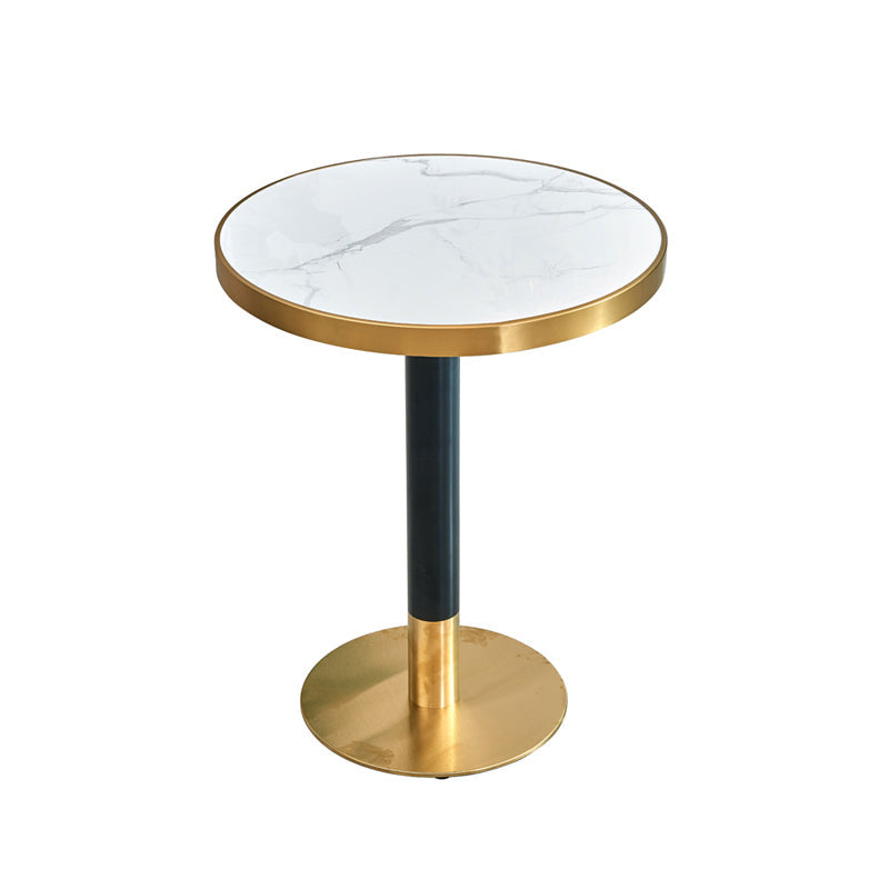 23.6-inch Traditional Luxury Table Dining Metal Pedestal Table Round White Without Chairs Clearhalo ' dining_table' 'Dining Tables & Seating' 'Dining Tables' 'furn' 'furn_dining_table' 'Furniture' 'furniture_dining_table' 'Kitchen & Dining Furniture' 'kitchen&dining_furn' 'kitchen' 'kitchen_dining_table' 4111998