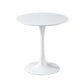 Simple MDF Round Shape Dining Tale Standard Kitchen Dining Table with Tulip Base White Without Chairs Clearhalo ' dining_table' 'Dining Tables & Seating' 'Dining Tables' 'furn' 'furn_dining_table' 'Furniture' 'furniture_dining_table' 'Kitchen & Dining Furniture' 'kitchen&dining_furn' 'kitchen' 'kitchen_dining_table' 4112011