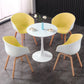 Simple MDF Round Shape Dining Tale Standard Kitchen Dining Table with Tulip Base Clearhalo ' dining_table' 'Dining Tables & Seating' 'Dining Tables' 'furn' 'furn_dining_table' 'Furniture' 'furniture_dining_table' 'Kitchen & Dining Furniture' 'kitchen&dining_furn' 'kitchen' 'kitchen_dining_table' 4112013