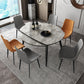 Contemporary Round Dining Table Sintered Stone Table with 4 Ash Solid Wood Legs Clearhalo ' dining_table' 'Dining Tables & Seating' 'Dining Tables' 'furn' 'furn_dining_table' 'Furniture' 'furniture_dining_table' 'Kitchen & Dining Furniture' 'kitchen&dining_furn' 'kitchen' 'kitchen_dining_table' 4112067