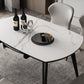 Contemporary Round Dining Table Sintered Stone Table with 4 Ash Solid Wood Legs Clearhalo ' dining_table' 'Dining Tables & Seating' 'Dining Tables' 'furn' 'furn_dining_table' 'Furniture' 'furniture_dining_table' 'Kitchen & Dining Furniture' 'kitchen&dining_furn' 'kitchen' 'kitchen_dining_table' 4112068