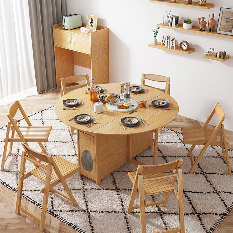 Mid-Century Modern Dining Table Solid Wood Drop-Leaf Dining Table for Home Clearhalo ' dining_table' 'Dining Tables & Seating' 'Dining Tables' 'furn' 'furn_dining_table' 'Furniture' 'furniture_dining_table' 'Kitchen & Dining Furniture' 'kitchen&dining_furn' 'kitchen' 'kitchen_dining_table' 4112079