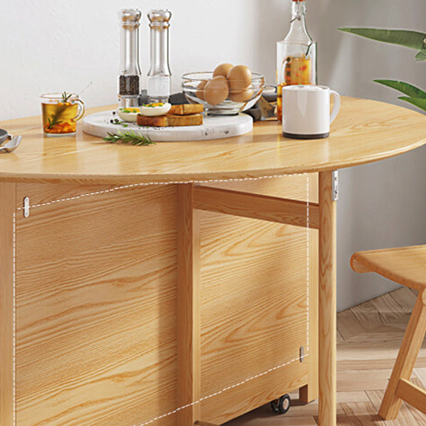 Mid-Century Modern Dining Table Solid Wood Drop-Leaf Dining Table for Home Clearhalo ' dining_table' 'Dining Tables & Seating' 'Dining Tables' 'furn' 'furn_dining_table' 'Furniture' 'furniture_dining_table' 'Kitchen & Dining Furniture' 'kitchen&dining_furn' 'kitchen' 'kitchen_dining_table' 4112085