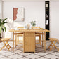 Mid-Century Modern Dining Table Solid Wood Drop-Leaf Dining Table for Home Clearhalo ' dining_table' 'Dining Tables & Seating' 'Dining Tables' 'furn' 'furn_dining_table' 'Furniture' 'furniture_dining_table' 'Kitchen & Dining Furniture' 'kitchen&dining_furn' 'kitchen' 'kitchen_dining_table' 4112086