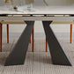 Rectangle Traditional Luxury Dining Table Sintered Stone Table with Double Pedestal Base Clearhalo ' dining_table' 'Dining Tables & Seating' 'Dining Tables' 'furn' 'furn_dining_table' 'Furniture' 'furniture_dining_table' 'Kitchen & Dining Furniture' 'kitchen&dining_furn' 'kitchen' 'kitchen_dining_table' 4112109