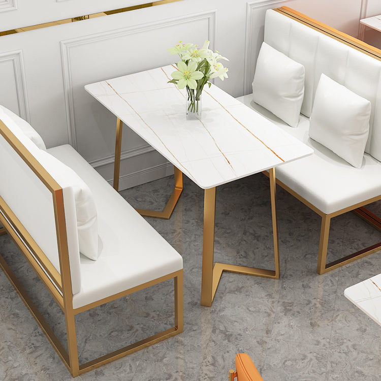 Traditional Luxury Dining Table White Sintered Stone Table with Metal Base Clearhalo ' dining_table' 'Dining Tables & Seating' 'Dining Tables' 'furn' 'furn_dining_table' 'Furniture' 'furniture_dining_table' 'Kitchen & Dining Furniture' 'kitchen&dining_furn' 'kitchen' 'kitchen_dining_table' 4112125