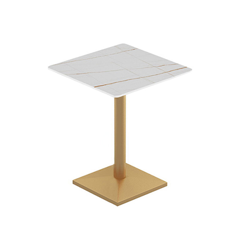 Traditional Luxury Dining Table White Sintered Stone Table with Metal Base Square Without Chairs Clearhalo ' dining_table' 'Dining Tables & Seating' 'Dining Tables' 'furn' 'furn_dining_table' 'Furniture' 'furniture_dining_table' 'Kitchen & Dining Furniture' 'kitchen&dining_furn' 'kitchen' 'kitchen_dining_table' 4112127