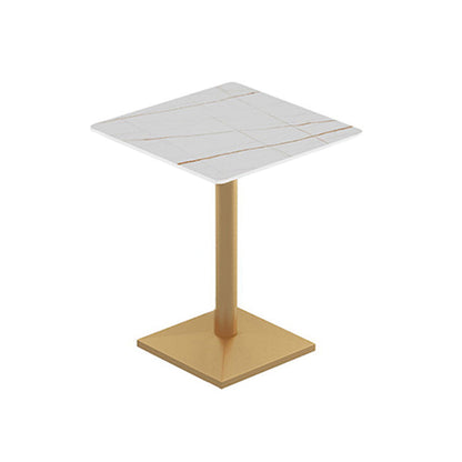 Traditional Luxury Dining Table White Sintered Stone Table with Metal Base Square Without Chairs Clearhalo ' dining_table' 'Dining Tables & Seating' 'Dining Tables' 'furn' 'furn_dining_table' 'Furniture' 'furniture_dining_table' 'Kitchen & Dining Furniture' 'kitchen&dining_furn' 'kitchen' 'kitchen_dining_table' 4112127