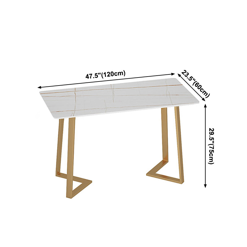 Traditional Luxury Dining Table White Sintered Stone Table with Metal Base Clearhalo ' dining_table' 'Dining Tables & Seating' 'Dining Tables' 'furn' 'furn_dining_table' 'Furniture' 'furniture_dining_table' 'Kitchen & Dining Furniture' 'kitchen&dining_furn' 'kitchen' 'kitchen_dining_table' 4112139