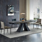 Rectangle Traditional Luxury Dining Table Grey Sintered Stone Table with Double Pedestal Clearhalo ' dining_table' 'Dining Tables & Seating' 'Dining Tables' 'furn' 'furn_dining_table' 'Furniture' 'furniture_dining_table' 'Kitchen & Dining Furniture' 'kitchen&dining_furn' 'kitchen' 'kitchen_dining_table' 4112142